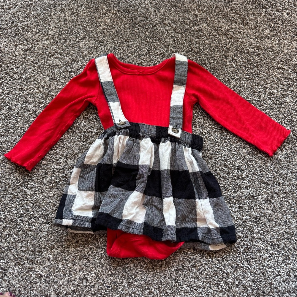Carter's Red and Plaid Baby Dress